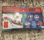 Vtg Blue Hat North Pole Junction Christmas Train 34 Pc 20FT Track Lights Sounds. Fixed Price $60.00.