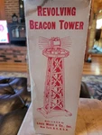 Vintage Pair Of Marx Revolving Beacon Towers Box. Fixed Price $40.00.