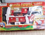 Moonbo Santa Express Train Set Light, Smoke & Whistle 15' Track Great Condition. Fixed Price $47.99.