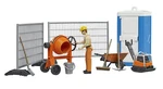 Bruder Toys 62008 *new* Bworld Construction Set Cement Mixer Wheelbarrow. Fixed Price $34.99.