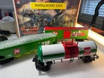 Scale Mth 3 Units Of 7-UP Ice Hopper, Tank Car, Box Car- Rare L1867. Fixed Price $127.10.
