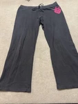 Y2K Juicy Couture Crown Heart Track Pants Made In Usa Black Terry Lounge Xl 0678. Fixed Price $55.00.