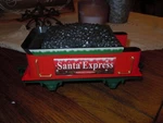 Eztec Santa Express Scientific Gauge Coal Box Car Christmas Train Engine. Fixed Price $19.99.
