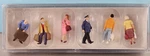 Six Preiser Ho Scale Factory-painted Figures #10710 "station Travelers". Fixed Price $14.25.