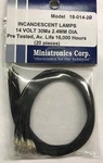 Miniatronics 18-014-20 14V 2.4 Mm Clear Incandescent Light Bulbs W/leads (20). Fixed Price $38.62.