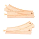 Bigjigs Rail Wooden Curved Points (pack Of 2) Train Track Expansion Playset. Fixed Price $13.00.