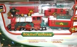 New Bright Holiday Express 1 Engine & 3 Car Train Set With Music Sounds. Fixed Price $99.00.