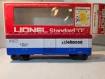 Vintage 1973 Lionel 6-9803 Johnson Wax Box Car Cycolac Body Standard Gauge Ob. Fixed Price $19.99.