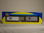Athearn Overnite Two 28' Wedge Trailers & Dolly 91053 Ho Scale. Fixed Price $95.00.