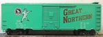 Athearn Great Northern Green 40' Steel Boxcar Rtr Kd's # 27024 Item 1223. Fixed Price $10.99.
