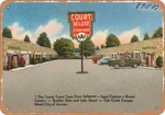 Metal Sign Arizona Postcard Court De-luxe, 1 Day Scenic Travel Tours From. Fixed Price $22.46.