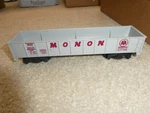 Vintage Scale American Flyer Monon 24127 Gondola Car W/ Pikemaster. Fixed Price $18.00.