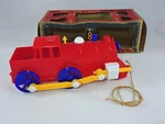 Nosco Plastics Too Twain 11-IN Chugging Pull Toy Train 1950 Vintage Tiny Tot. Fixed Price $74.50.