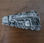 4-6-2 Pacific Steam Locomotive #1002--1978 Belt Buckle By Bergamot Brass Works. Fixed Price $5.00.