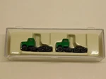 Atlas Scale Two Pack 1984 Ford LNT9000 Green Semi Truck Cabs #2923. Fixed Price $16.00.