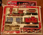 Vintage New Bright Talking Silver Rail Express Battery Train Set No. 1170 (read). Fixed Price $75.00.