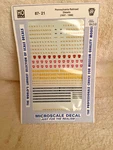 87-21 Microscale Ho Train Decals Pennsylvania Railroad Diesels 1937 1968. Fixed Price $9.95.