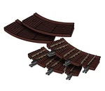 Rokuhan Z Gauge A035 Rail Block Set 4PCS Turntable Outer Replacement Parts. Fixed Price $31.08.
