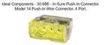 Lot Of 100 30-686 Ideal In-sure Push-in Wire Connectors, Model 14, 18-12 Aw. Fixed Price $26.98.