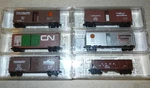 Micro-trains Hopper & Five Boxcars 20630 23070 20106 20056 57010 02000762. Fixed Price $59.99.