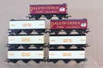 Hornby R670 R671 Rake Of Palethorpes Pork Insulated Milk Wheel Van Wagon Og. Fixed Price $143.63.