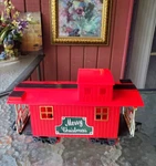 Blue Hat North Pole Junction Merry Christmas Caboose Replacement Vg++. Fixed Price $16.10.