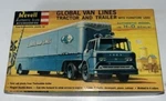 Revell T-6018:98 1:87 Scale Global Van Lines Tractor Trailer Model Kit. Fixed Price $38.24.