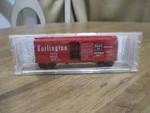 Micro Trains Scale - 40' Boxcar Burlington 62944 20170 0427. Fixed Price $15.80.