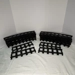 Lionel Gauge Black Plastic Curve & Straight Track 14020-1 (12C-4S). Fixed Price $13.00.