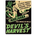 Marijuana Devils Harvest Movie Poster Premium Embossed Tin Sign Ande Rooney Vint. Fixed Price $23.95.