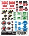 Woodland Scenics DT558 Railroad Heralds Train Decal Assorted Sheet New. Fixed Price $12.05.