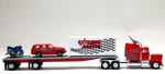 Rtr Herpa Peterbilt Tractor W/48'FLAT Bed 1/87=HO Extreme Racing-jeep-motocycle. Fixed Price $39.98.