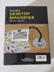 Flexible Desktop Magnifier With Light 2.5X Rectangular Magnifying Glass Hobby. Fixed Price $19.95.