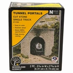 Woodland Scenics C1153 Cut Stone Single Track Tunnel Portals -open/damaged Box. Fixed Price $10.95.