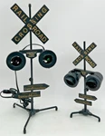 (2) American Train Signals Railroad Crossing Signs (1) Has Flashing Lights. Fixed Price $96.60.