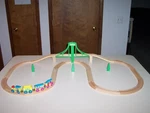 Ernie's 123 Sesame Street Line & Suspension Bridge Wooden Train Set Tootsietoy. Fixed Price $20.90.