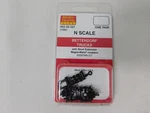 Micro Trains 003 021 Scale Bettendorf Trucks W/ Short Extension Couplers. Fixed Price $9.25.