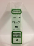 Evergreen 100 .010" X .020" 14" Styrene Strips (10) New Free Shipping. Fixed Price $10.49.
