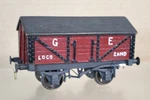 Vintage Kit Built Gauge Loco Sand Covered 7 Plank Wagon Oi. Fixed Price $85.10.