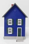 Used Mth 30-90248 Railking Row House Blue W/ Green Shutters (no Box). Fixed Price $49.49.