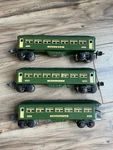 Lionel Prewar Gauge Lighted? 2640 2641 Passenger Cars Wired Lot 3 Pullman. Fixed Price $184.50.