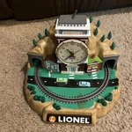 100TH Anniversary Lionelville Railroad Station Alarm Clock Works No Train. Fixed Price $16.00.