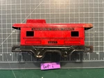 American Flyer Lines Train Tinplate Red 1127 Caboose 4 Wheel Black Base Lot. Fixed Price $14.95.