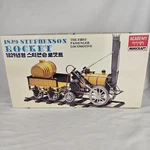 Academy 1829 Stephenson Rocket Locomotive 1/26 Scale Model Kit. Fixed Price $70.00.