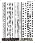 Woodland Scenics Gothic Black Railroad Letters Dry Transfer Decals DT508. Fixed Price $6.99.