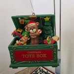 Christmas Toys Box Ornament Teddy Bear Tree Train Holiday Decoration. Fixed Price $8.00.