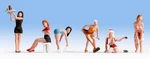 1/87 Noch 15957 Ho Scale Sexy Ladies, 6 Pre Painted Figures. Fixed Price $25.99.