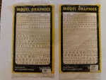Woodland Scenics MG703 MG736 Model Graphics Roman Extended Gothic Letters Gold. Fixed Price $9.99.