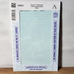 Microscale Decal 90031 - Alphabets & Numbers Railroad Roman Condensed White. Fixed Price $6.95.