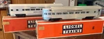 Lionel 2531 & 2533 Vintage Lines Silver Dawn Aluminum Observation Cars. Fixed Price $144.00.